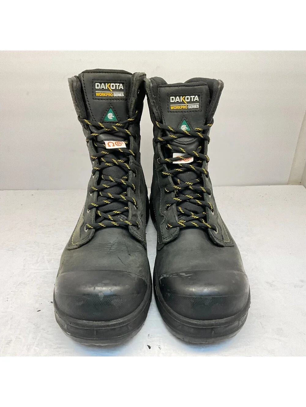 Dakota Men's 8'' 877 Steel Toe Steel Plate Safety Work Boots Black Size 11M